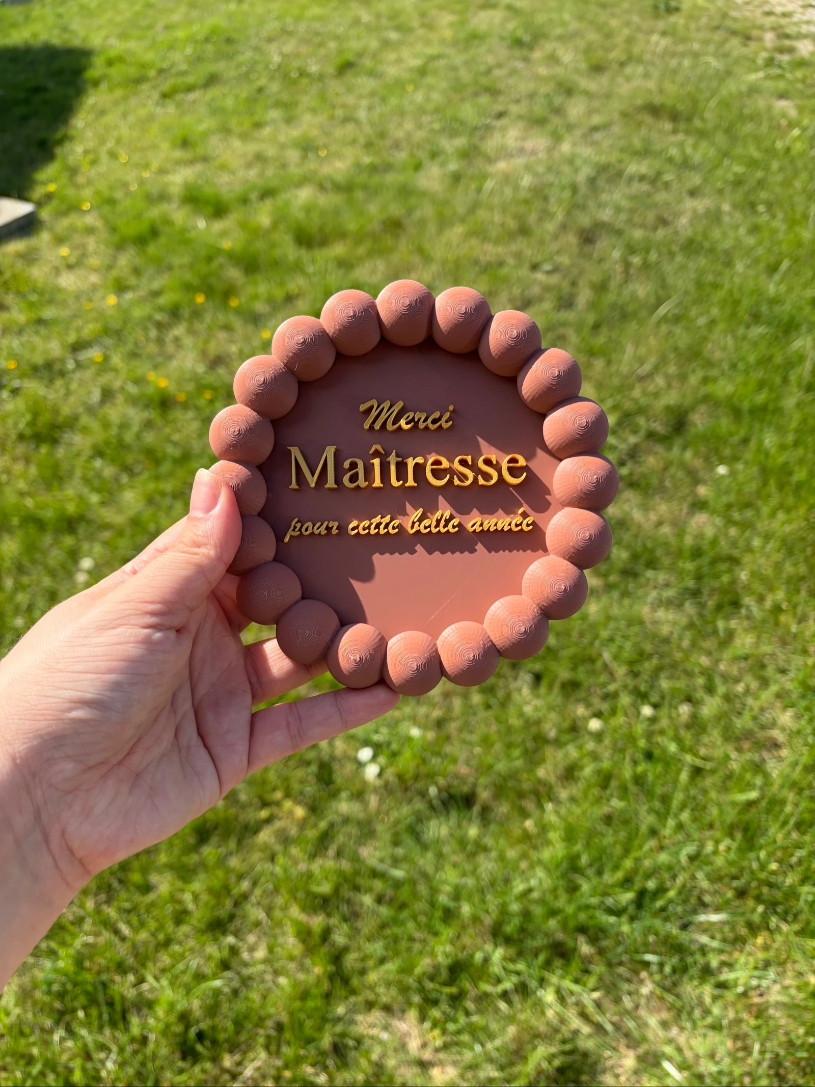 Porta-moedas / copo decorativo "Merci Maîtresse" – presente de fim de ano – photo 2
